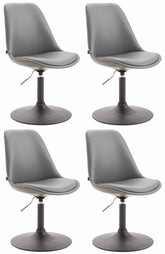 4er Set Esszimmerst�hle Maverick B Kunstleder - grau