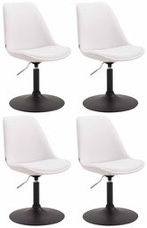 4er Set Esszimmerst�hle Maverick B Kunstleder - wei�
