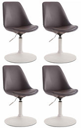 4er Set Esszimmerst�hle Maverick W Kunstleder - braun