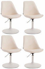 4er Set Esszimmerst�hle Maverick W Kunstleder - creme