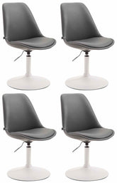 4er Set Esszimmerst�hle Maverick W Kunstleder - grau