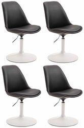 4er Set Esszimmerst�hle Maverick W Kunstleder - schwarz