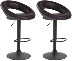 2er Set Barhocker Olinda Kunstleder schwarz - braun