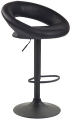 2er Set Barhocker Olinda Kunstleder schwarz - schwarz