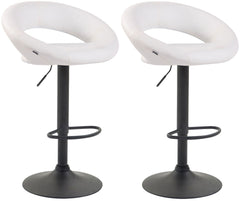 2er Set Barhocker Olinda Kunstleder schwarz - wei�