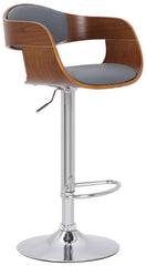 2er Set Barhocker Kingston C Kunstleder - walnuss/grau