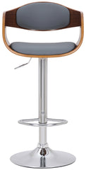 2er Set Barhocker Kingston C Kunstleder - walnuss/grau