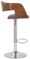 2er Set Barhocker Kingston C Kunstleder - walnuss/grau