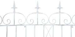 4er Set Gartenz�une Mangold - antik wei�