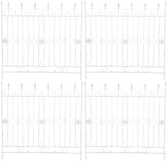 4er Set Gartenz�une Mangold - wei�