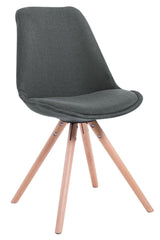 4er Set St�hle Toulouse Stoff Natura Rund - dunkelgrau