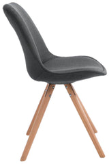 4er Set St�hle Toulouse Stoff Natura Rund - dunkelgrau