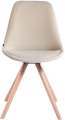 4er Set St�hle Toulouse Samt Rund natura - creme
