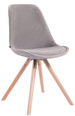 4er Set St�hle Toulouse Samt Rund natura - grau