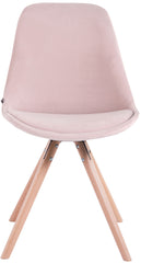 4er Set St�hle Toulouse Samt Rund natura - pink