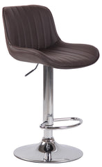 2er Set Barhocker Lentini Kunstleder chrom - braun