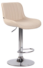 2er Set Barhocker Lentini Kunstleder chrom - creme
