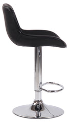 2er Set Barhocker Lentini Kunstleder chrom - schwarz