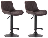 2er Set Barhocker Lentini Kunstleder schwarz - braun