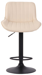 2er Set Barhocker Lentini Kunstleder schwarz - creme