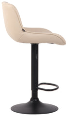 2er Set Barhocker Lentini Kunstleder schwarz - creme