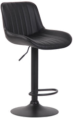 2er Set Barhocker Lentini Kunstleder schwarz - schwarz