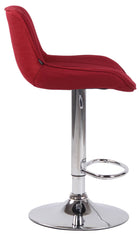 2er Set Barhocker Lentini Stoff chrom - rot