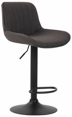 2er Set Barhocker Lentini Stoff schwarz - dunkelgrau