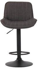 2er Set Barhocker Lentini Stoff schwarz - dunkelgrau
