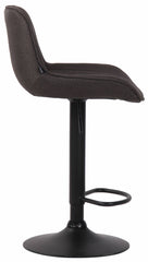 2er Set Barhocker Lentini Stoff schwarz - dunkelgrau