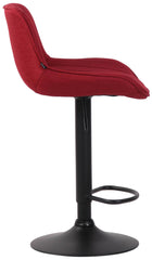 2er Set Barhocker Lentini Stoff schwarz - rot