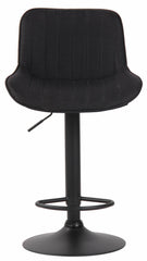 2er Set Barhocker Lentini Stoff schwarz - schwarz