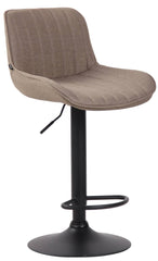 2er Set Barhocker Lentini Stoff schwarz - taupe