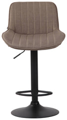 2er Set Barhocker Lentini Stoff schwarz - taupe