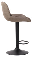 2er Set Barhocker Lentini Stoff schwarz - taupe
