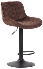 2er Set Barhocker Lentini Samt schwarz - braun