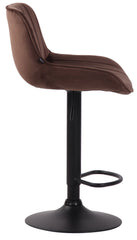 2er Set Barhocker Lentini Samt schwarz - braun