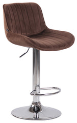 2er Set Barhocker Lentini Samt chrom - braun