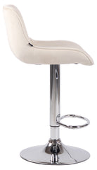 2er Set Barhocker Lentini Samt chrom - creme