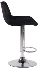2er Set Barhocker Lentini Samt chrom - schwarz
