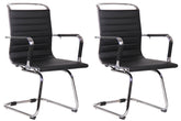 2er Set Besucherst�hle Balve Kunstleder - schwarz