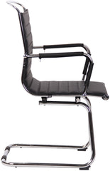2er Set Besucherst�hle Balve Kunstleder - schwarz