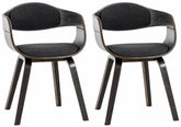 2er Set Stühle Kingston Stoff - grau/dunkelgrau