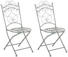 2er Set St�hle Indra - antik-gr�n