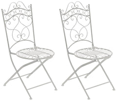 2er Set St�hle Indra - antik wei�
