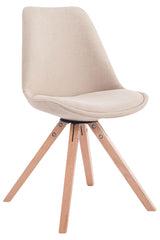4er Set Besucherstuhl Toulouse Stoff Square Natura - creme