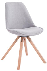4er Set Besucherstuhl Toulouse Stoff Square Natura - grau