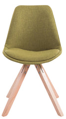 4er Set Besucherstuhl Toulouse Stoff Square Natura - gr�n