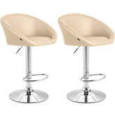 2er Set Barhocker Miami V2 Kunstleder C - creme