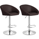 2er Set Barhocker Miami V2 Kunstleder C - braun